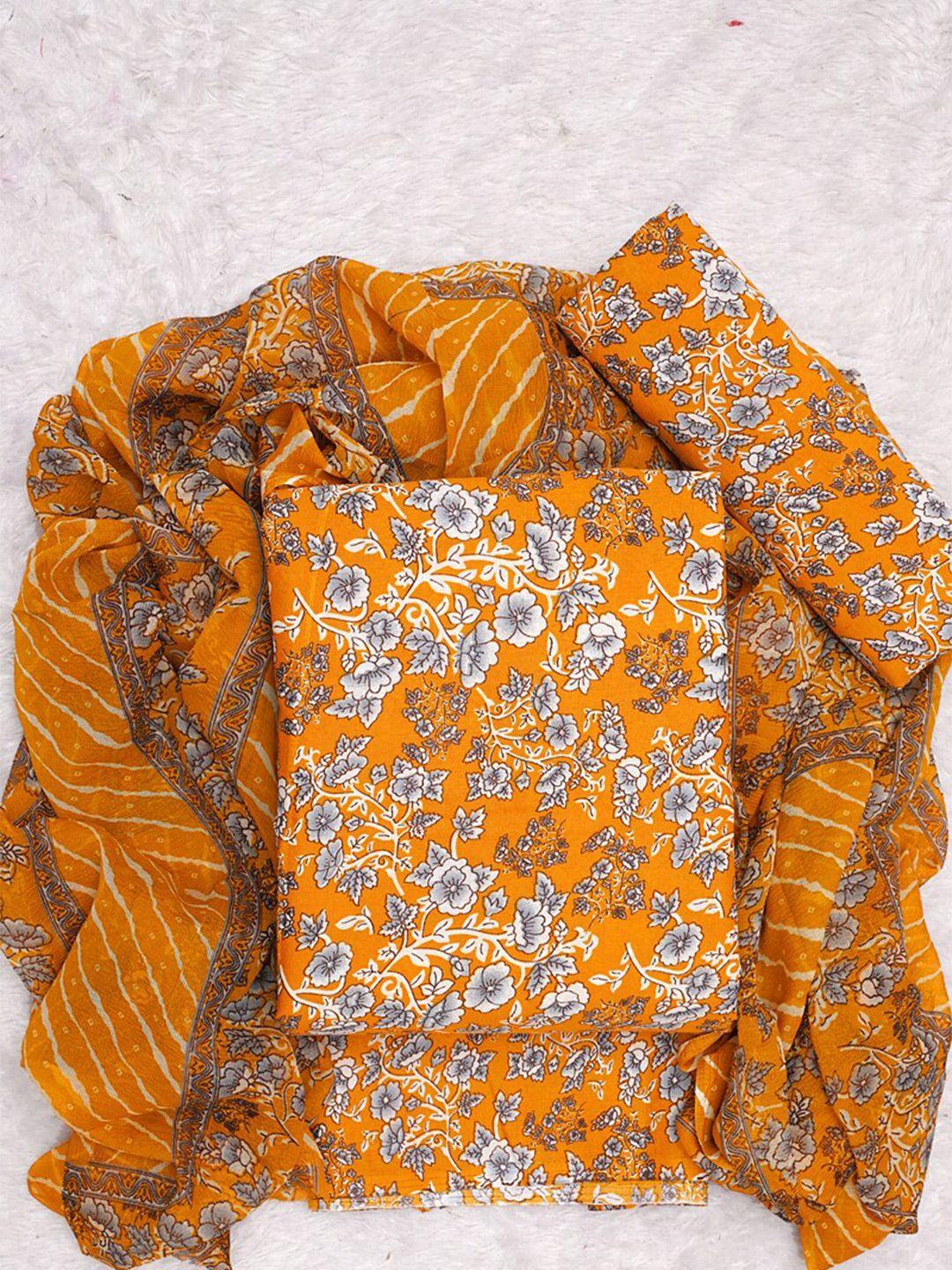 asisa printed pure cotton unstitched dress material