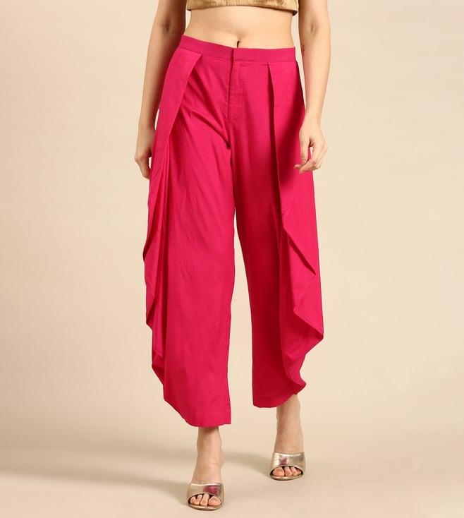 asmi by mayank modi pink silk cotton dhoti pant