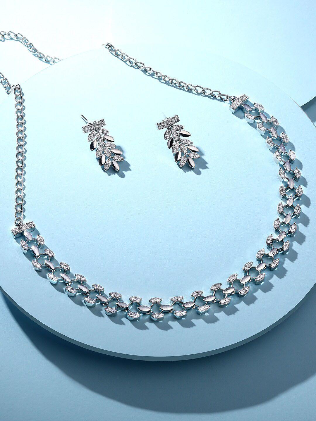 asmitta jewellery cz stone studded jewellery set
