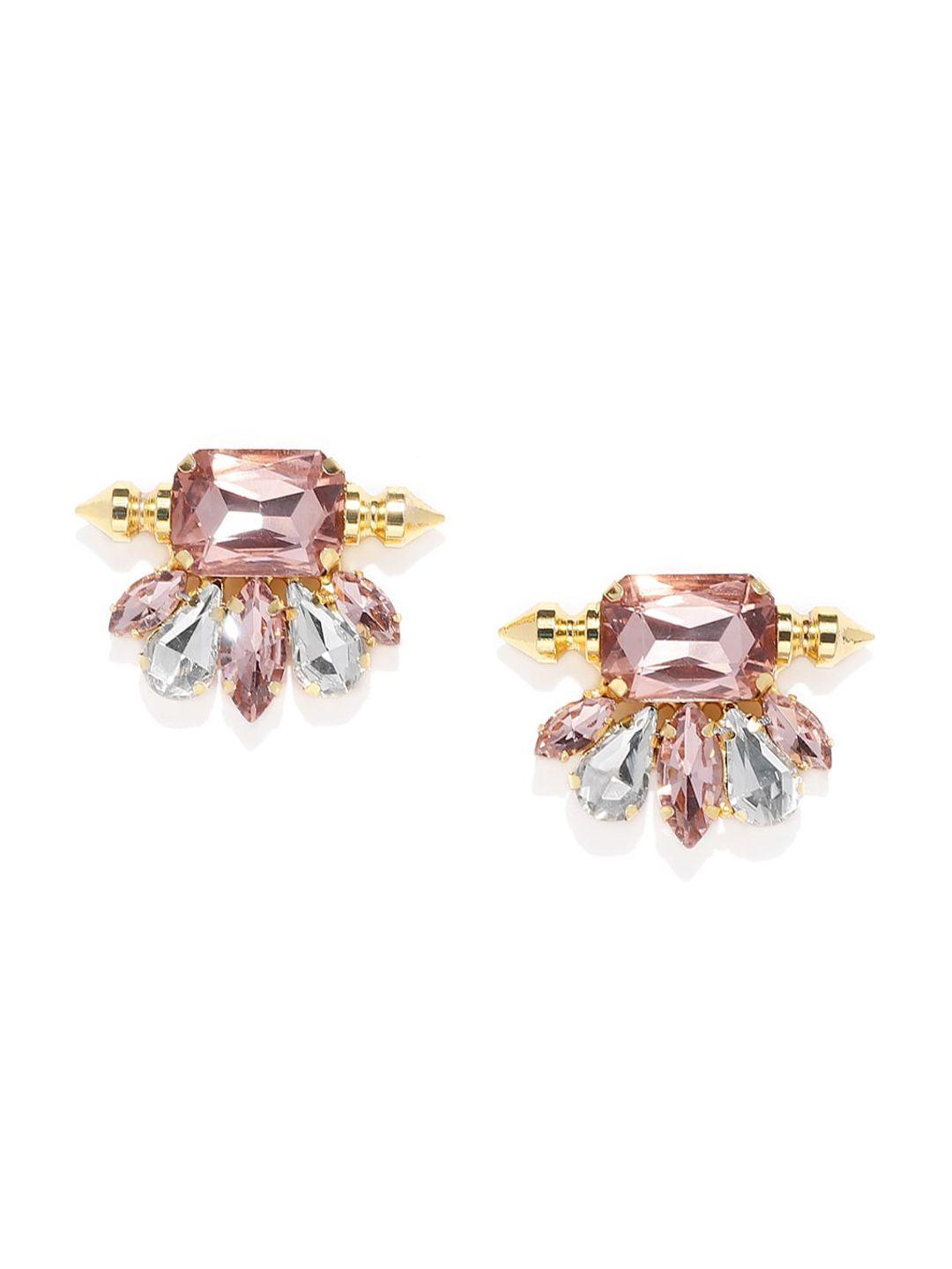 asmitta jewellery pink contemporary studs earrings
