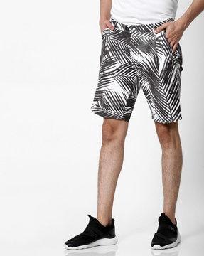 aspen pinces tropical print shorts