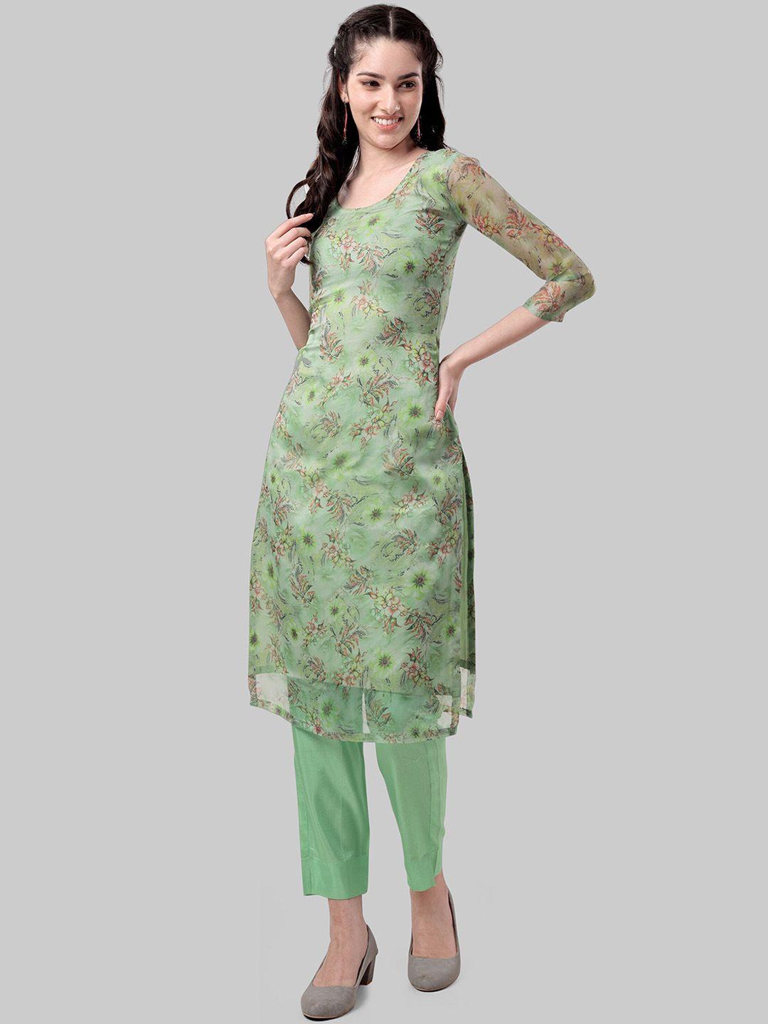 aspora women floral printed kurta with trousers