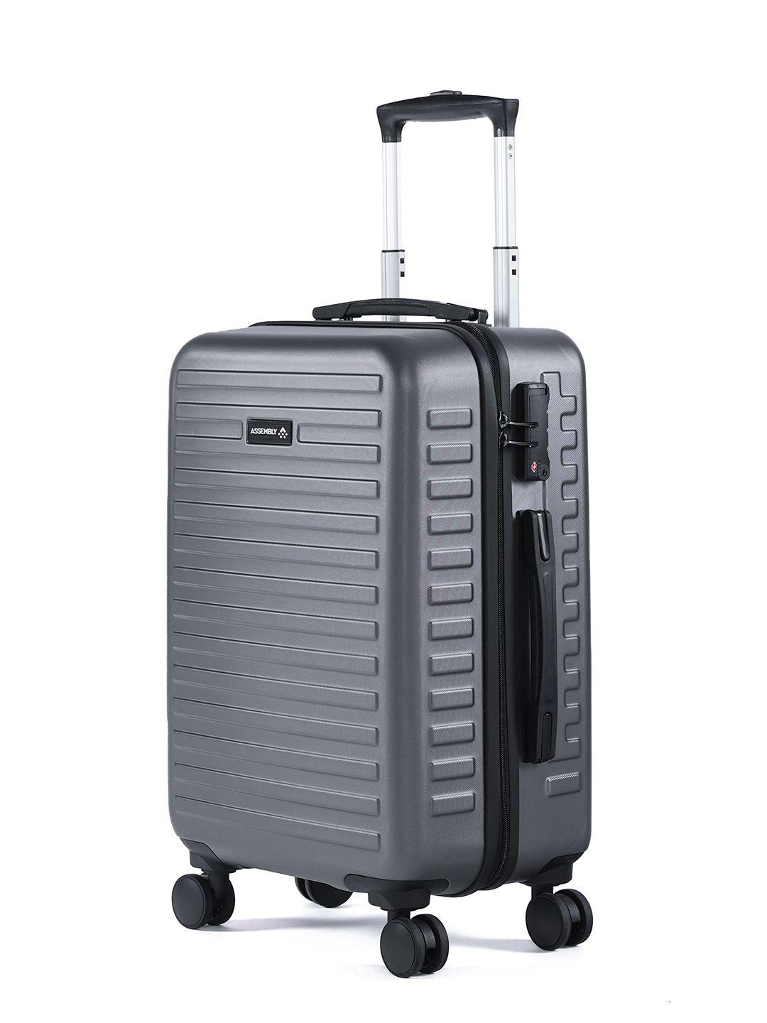 assembly textured 360 degree rotation hard cabin-sized trolley bag 42l