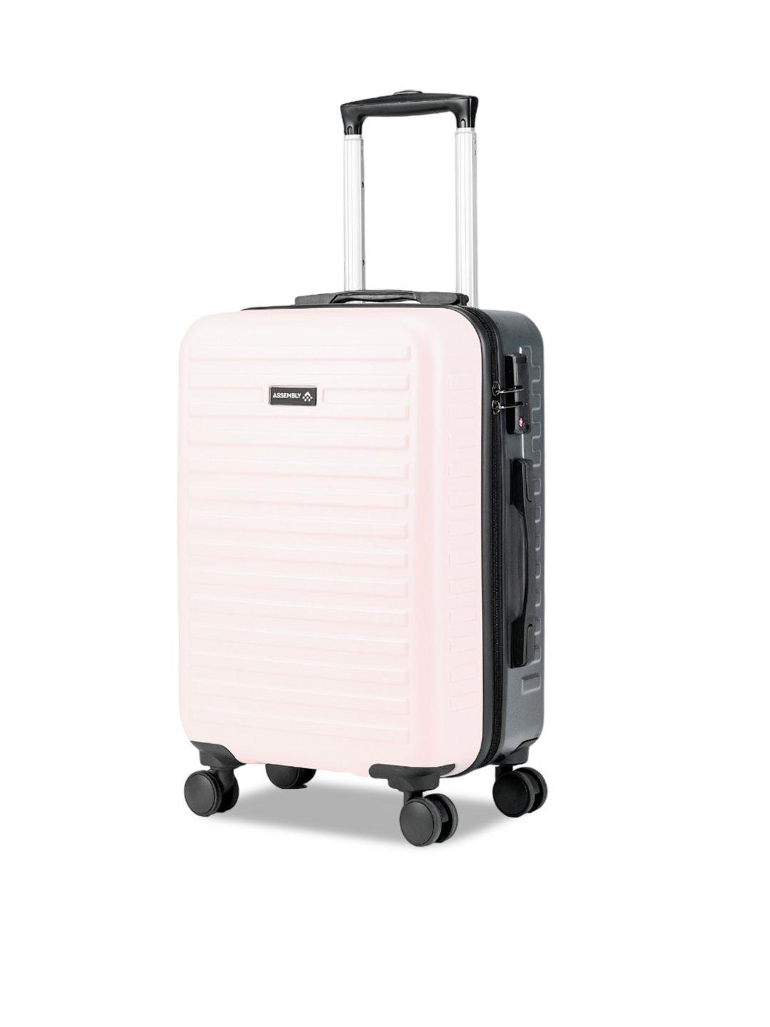 assembly textured 360 degree rotation hard cabin-sized trolley bag 42l