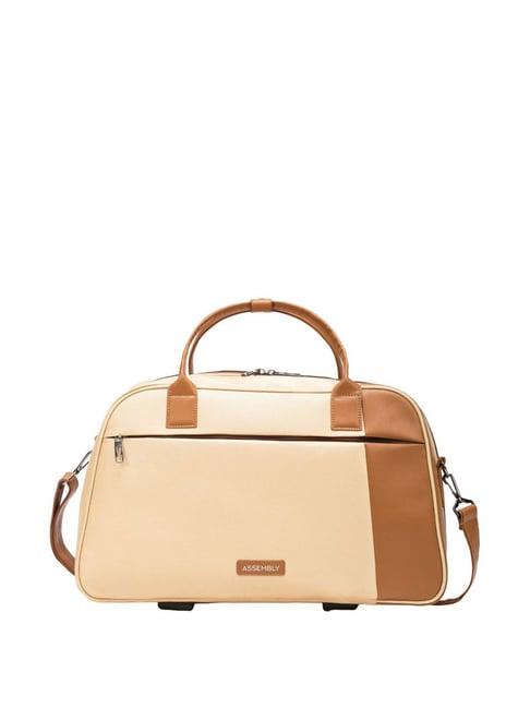 assembly beige large duffle bag