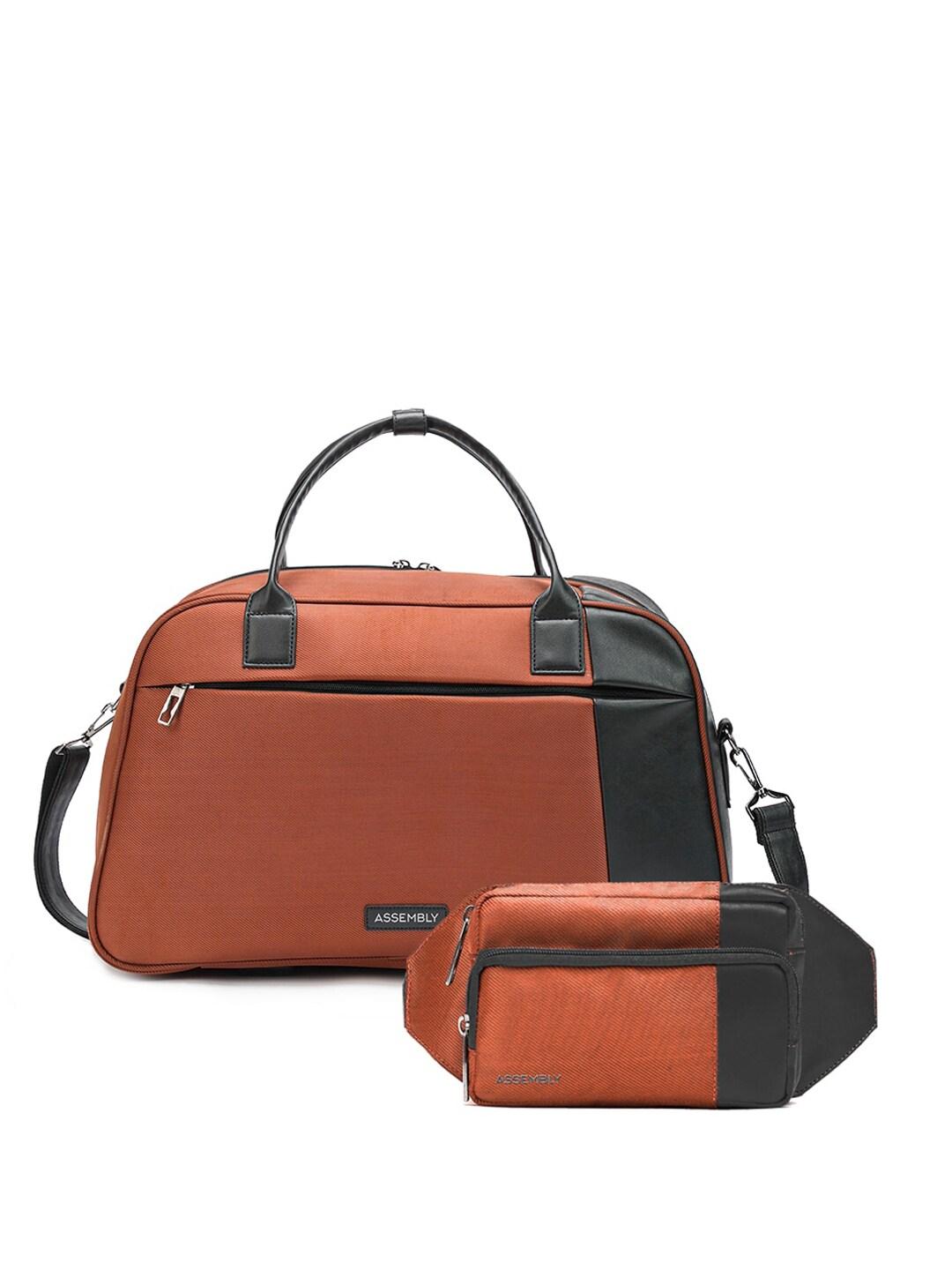 assembly colourblocked duffle bag with fanny bag