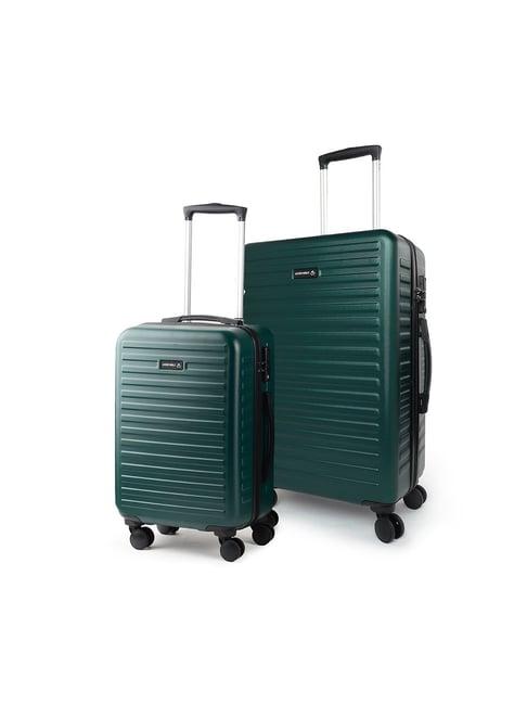 assembly green textured trolley set of 2 - 20 inch & 28 inch