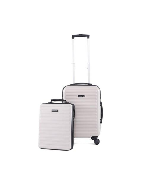 assembly ivory cabin trolley bag (20 inch) with hard shell backpack