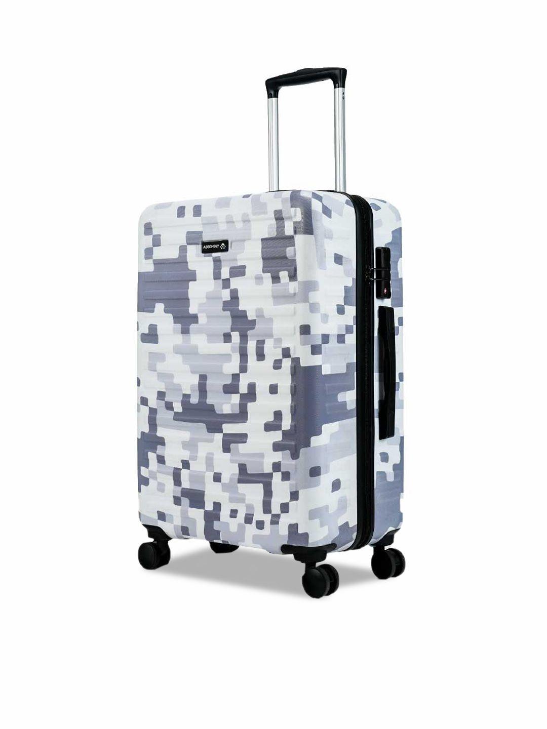 assembly printed hard-sided medium trolley bag