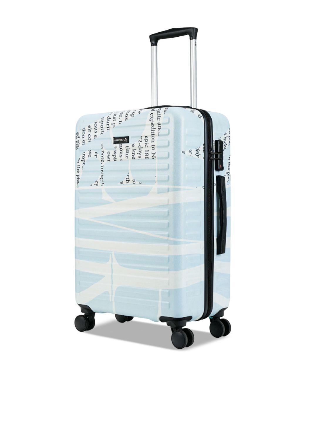 assembly script trails printed hard-sided medium trolley suitcase