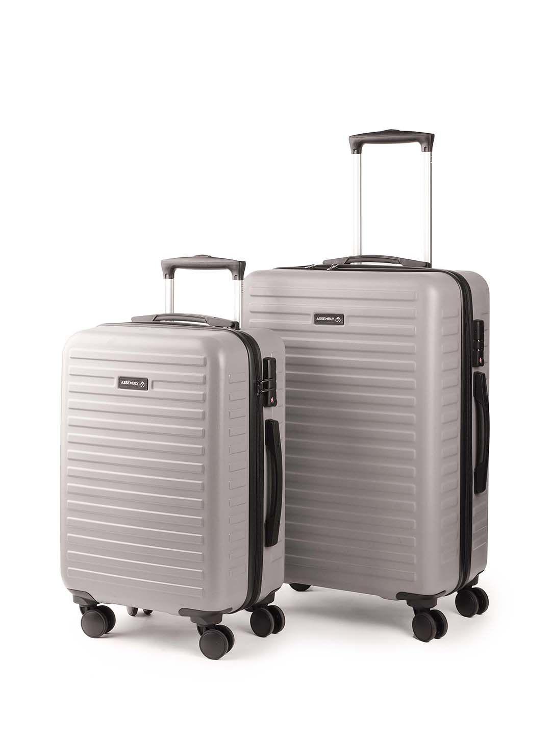 assembly set of 2 hard-sided 360-degree rotation trolley bags