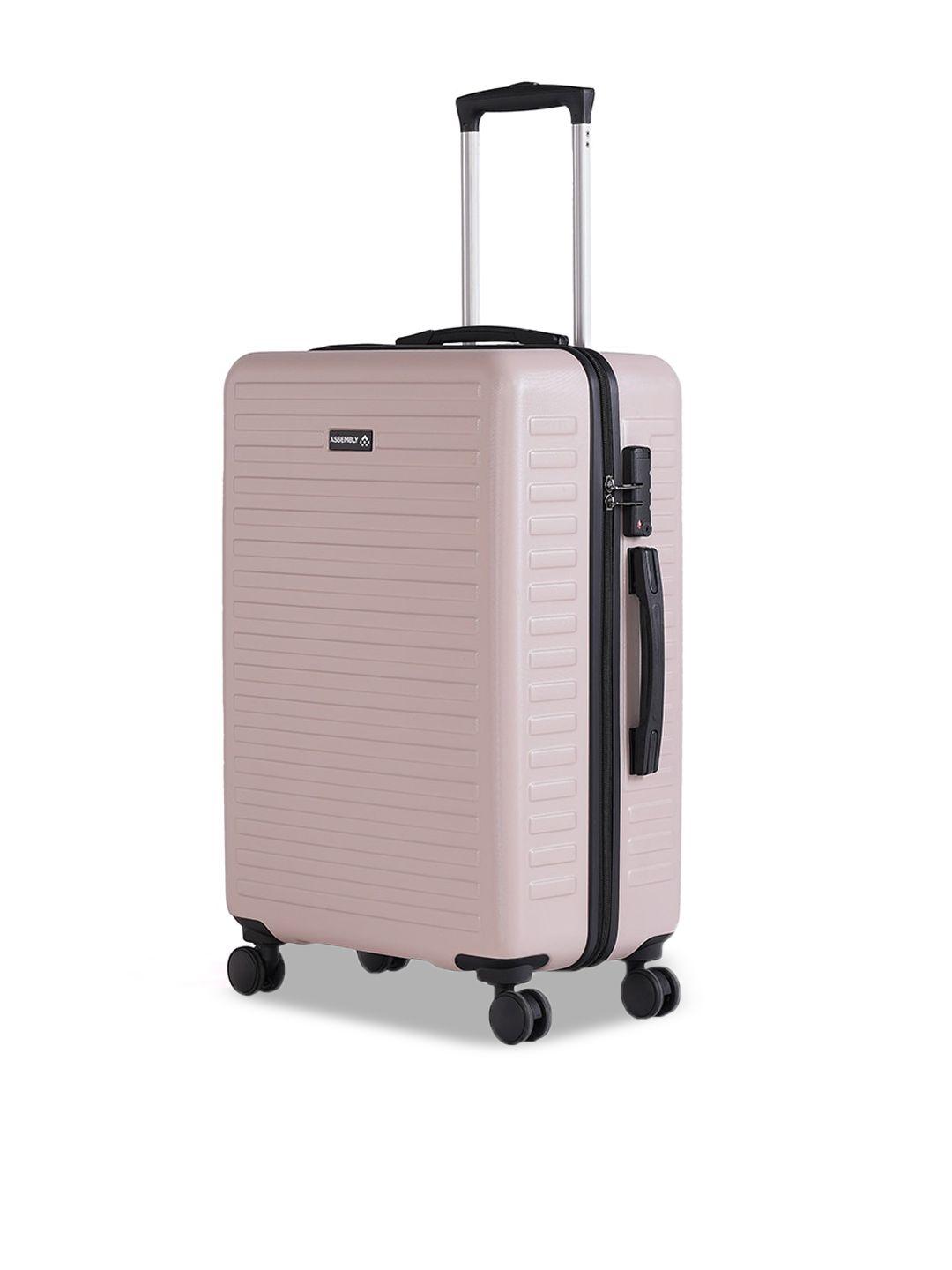 assembly textured hard-sided medium trolley suitcase
