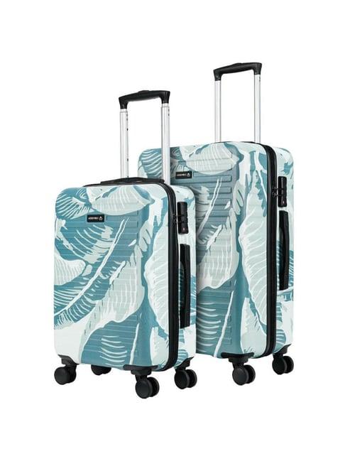 assembly tropical printed trolley bag pack of 2 - 20 inch & 24 inch