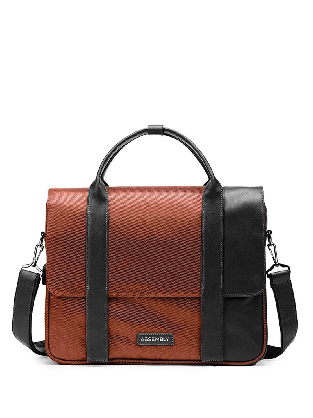 assembly unisex textured 16 inch laptop bag