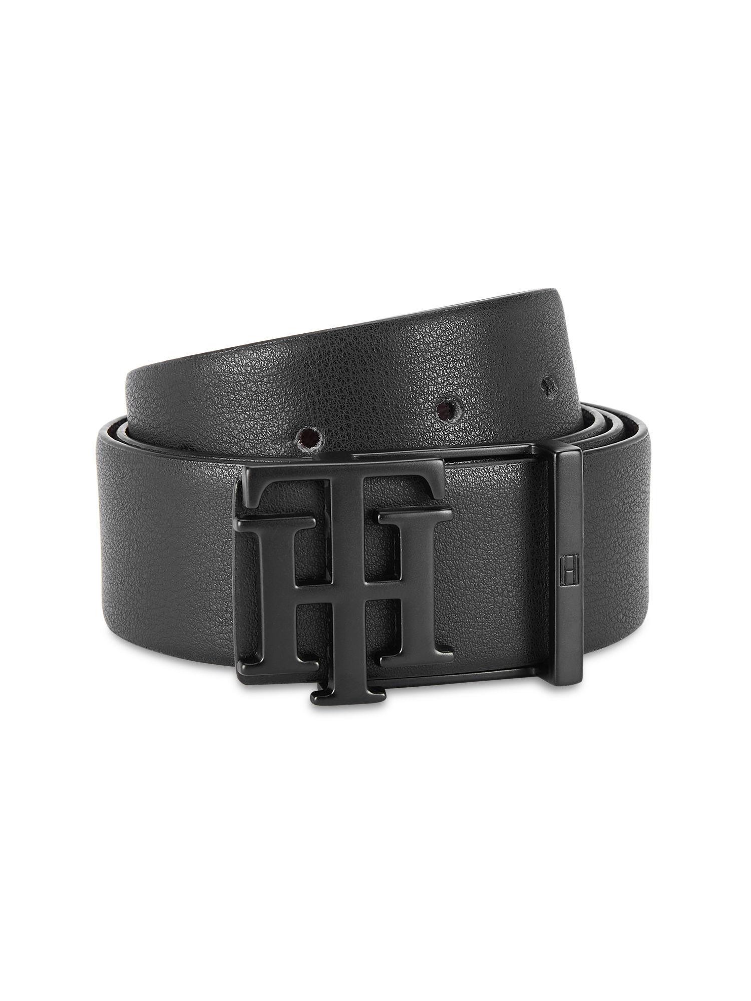 assens men leather reversible belt - black & brown