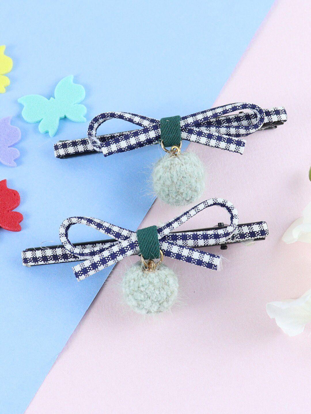 asthetika kids girls bow set of 2 alligator hair clips