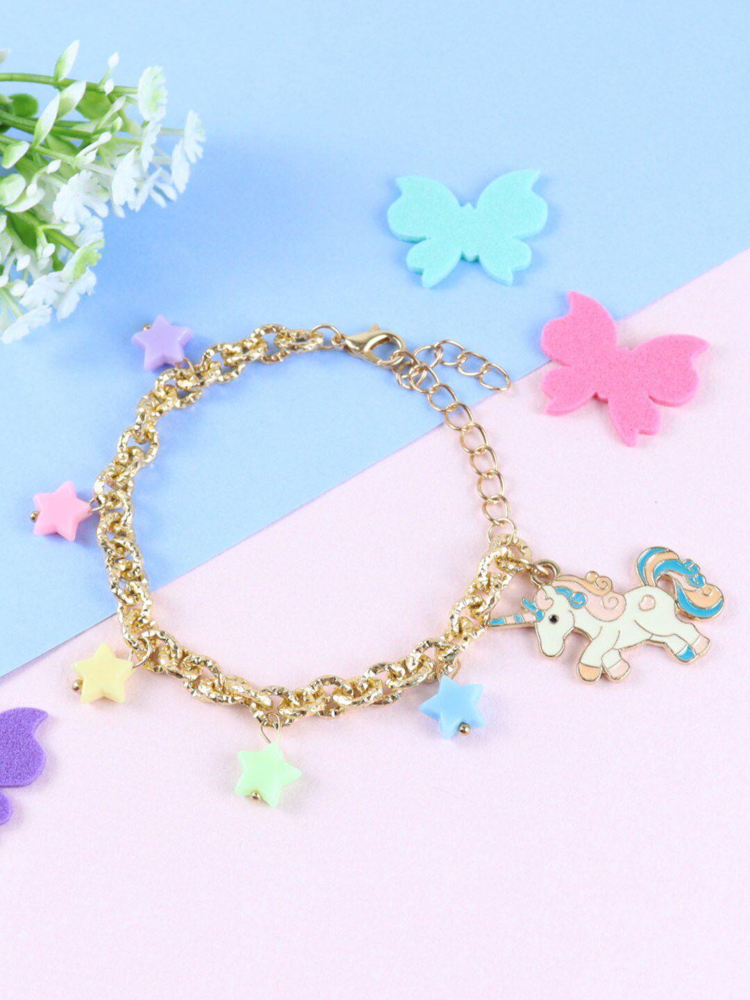 asthetika kids girls gold-plated link bracelet