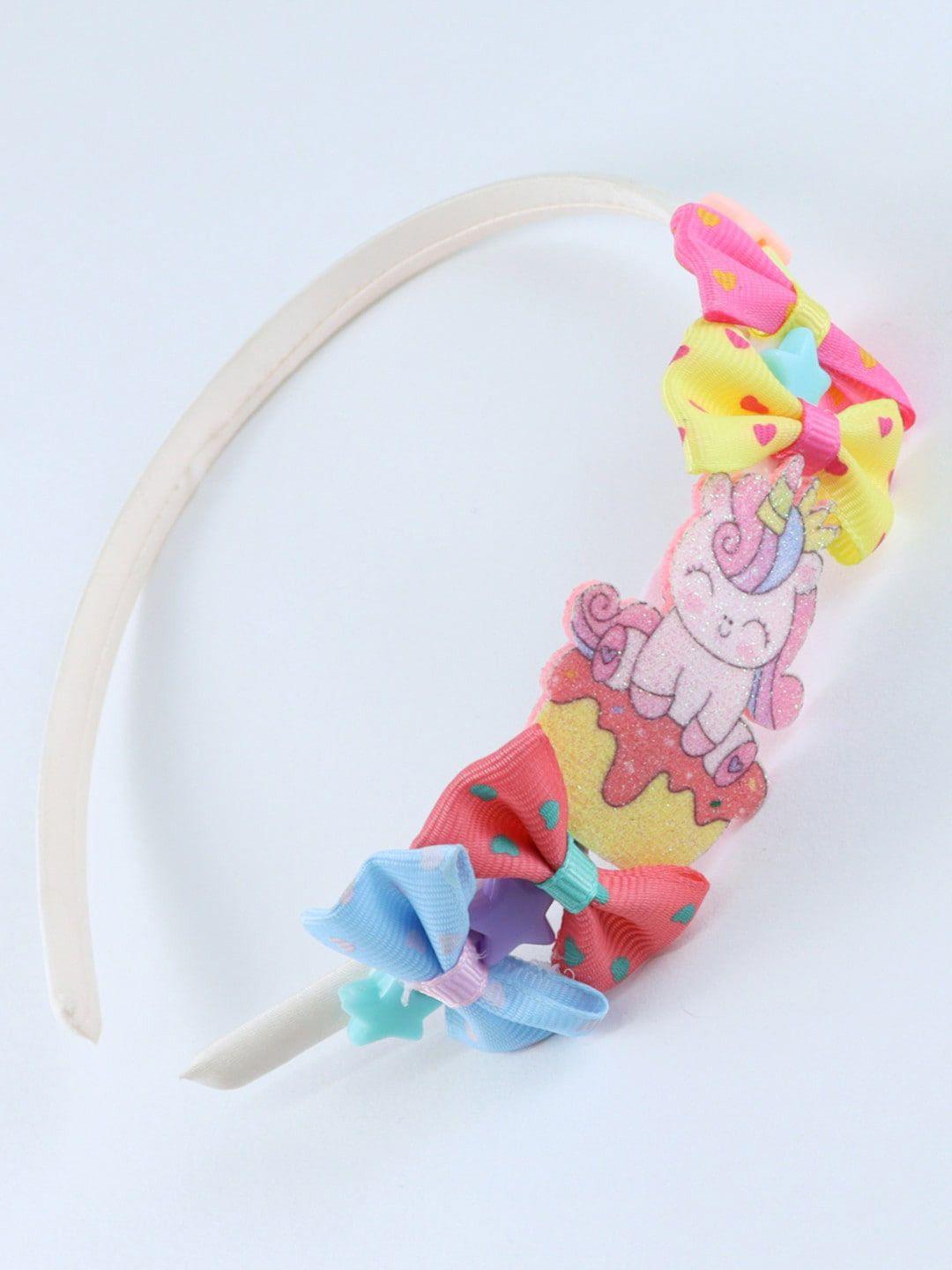 asthetika kids girls self design fabric hairband