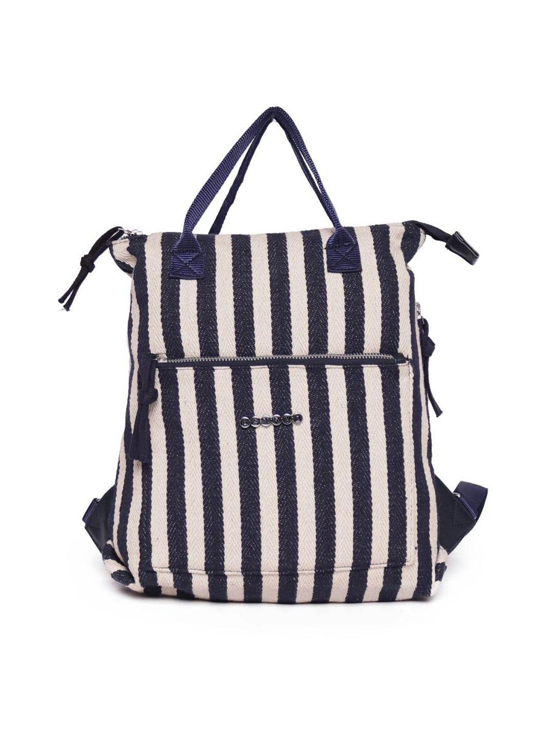 astrid girls black & white striped backpack