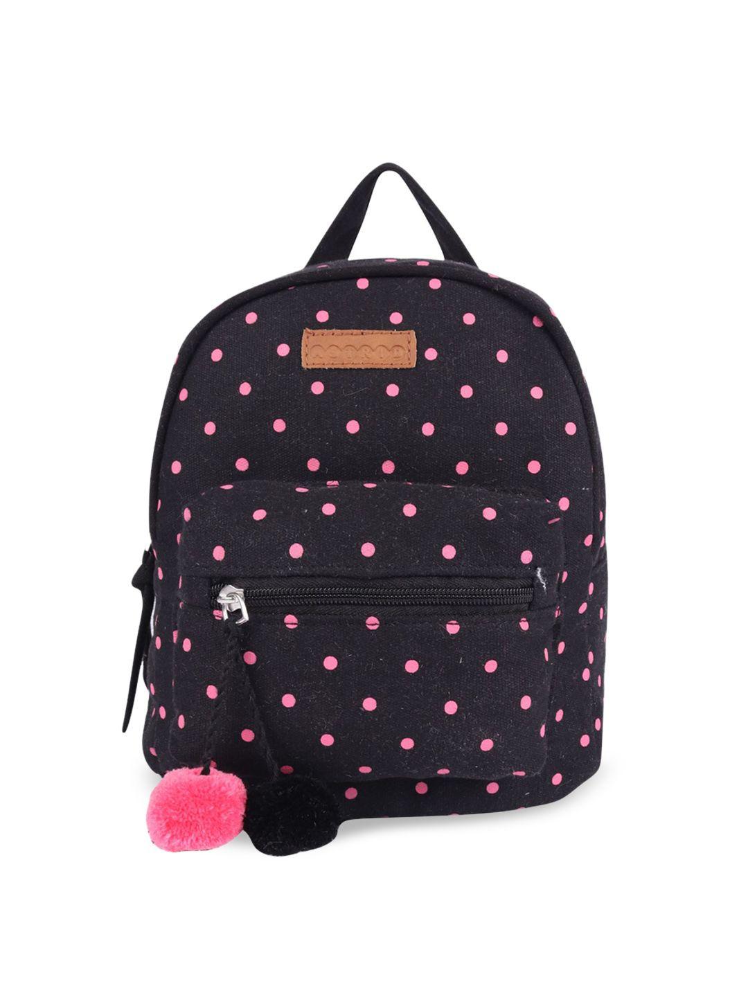 astrid girls black polka dot backpack