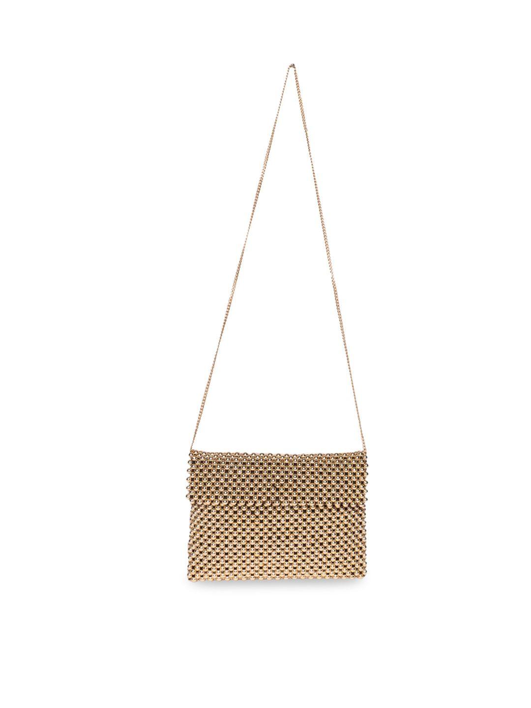 astrid gold-toned bead embellished sling bag