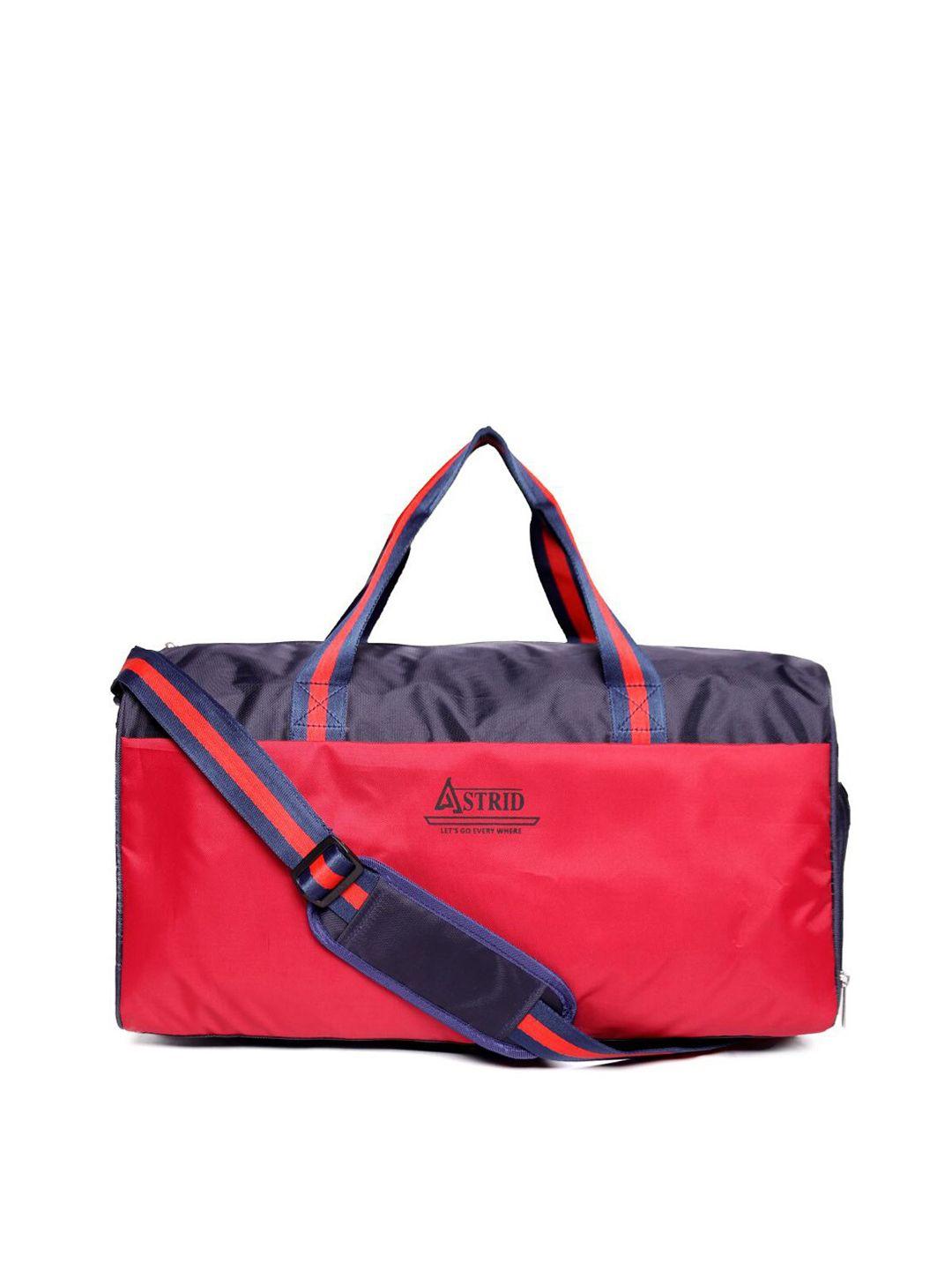 astrid men red solid duffel bag