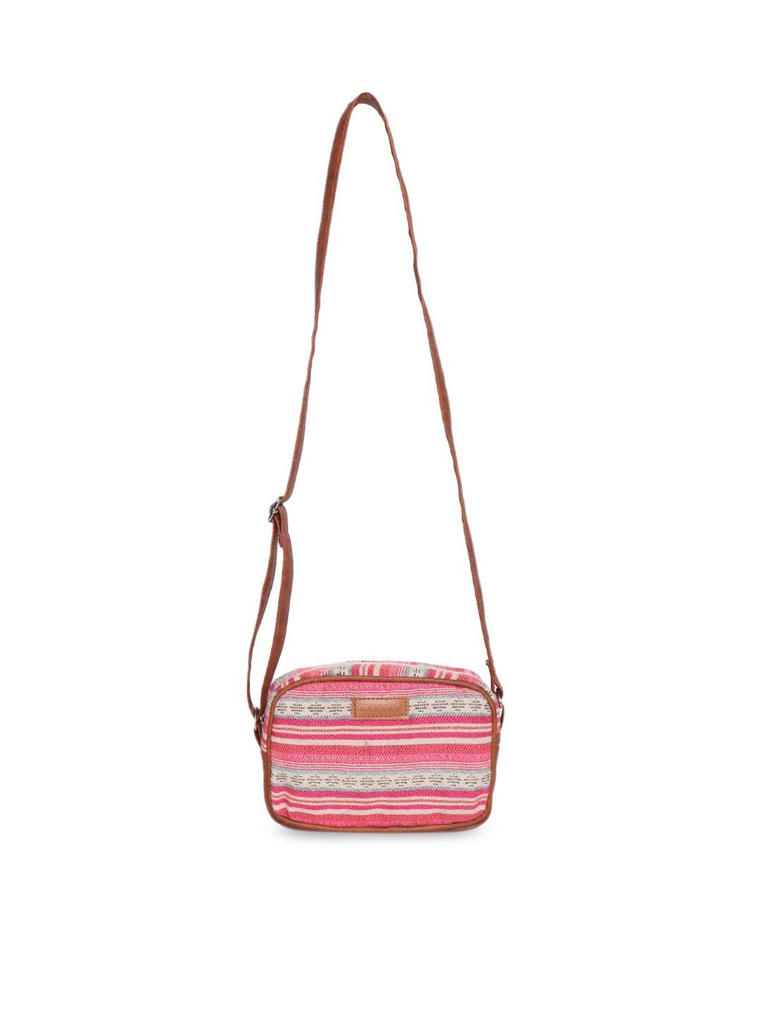 astrid pink structured sling bag