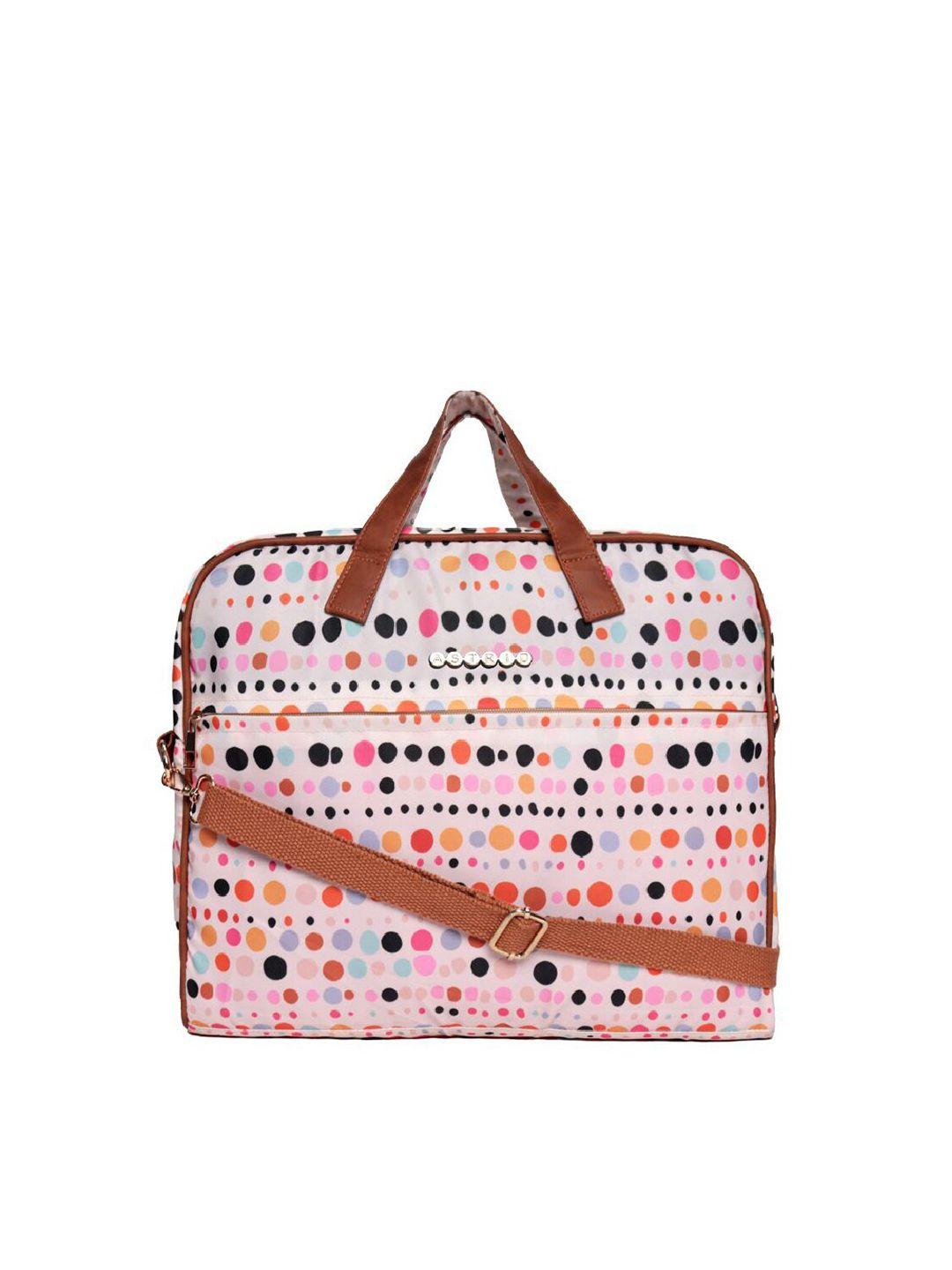 astrid printed laptop bag with detachable sling