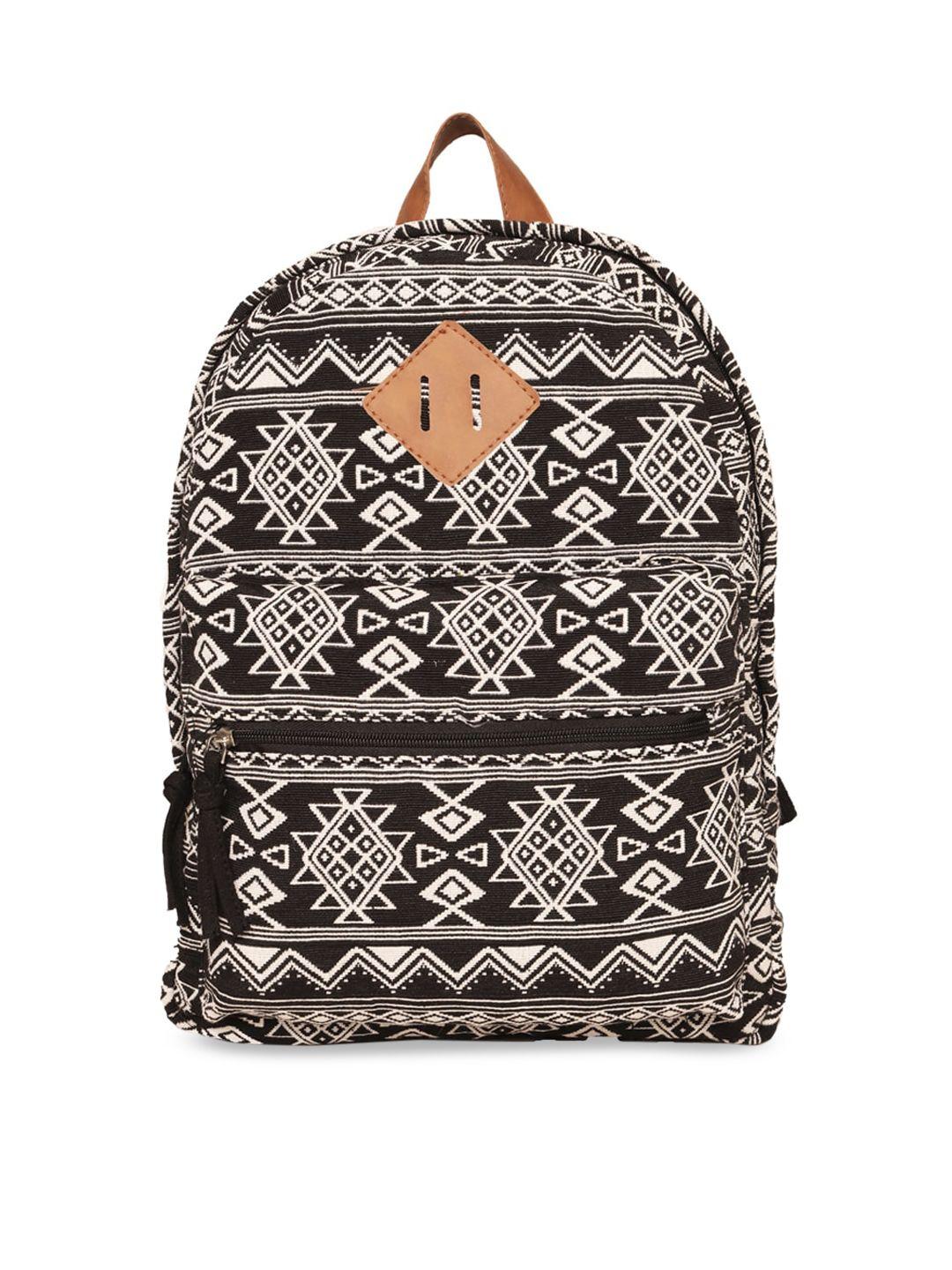 astrid women black jacquard backpack