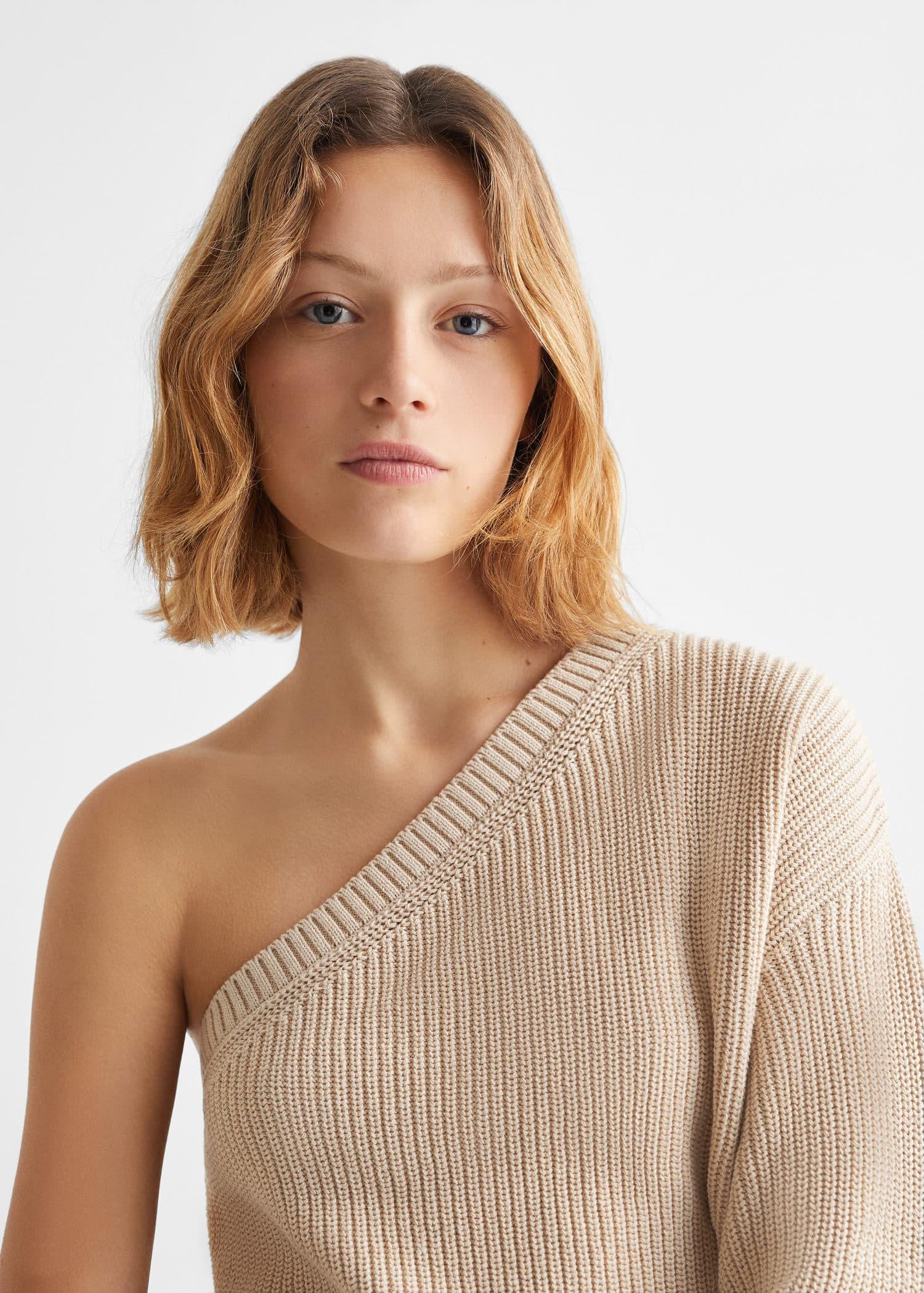 asymmetric knit sweater