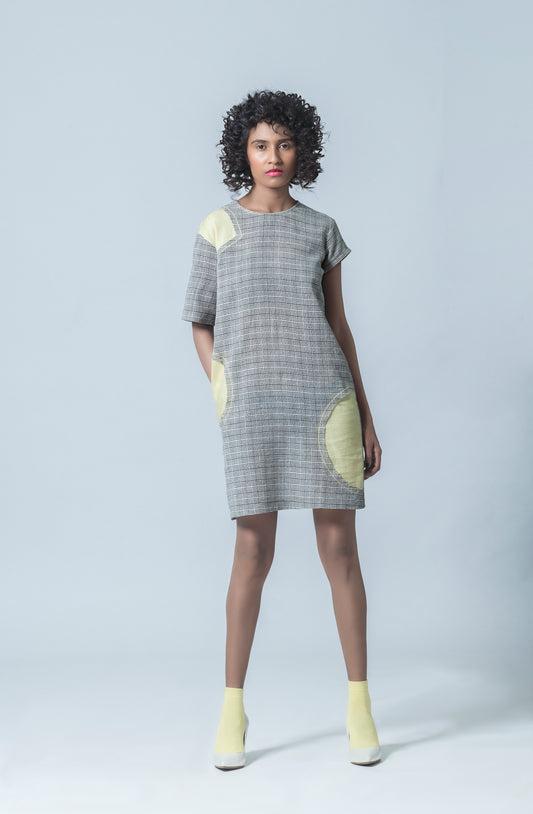 asymmetric sleeve dress