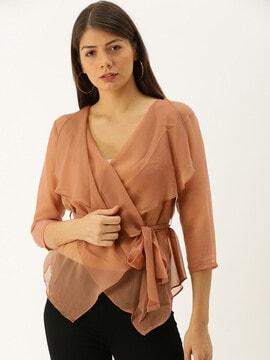 asymmetrical wrap top