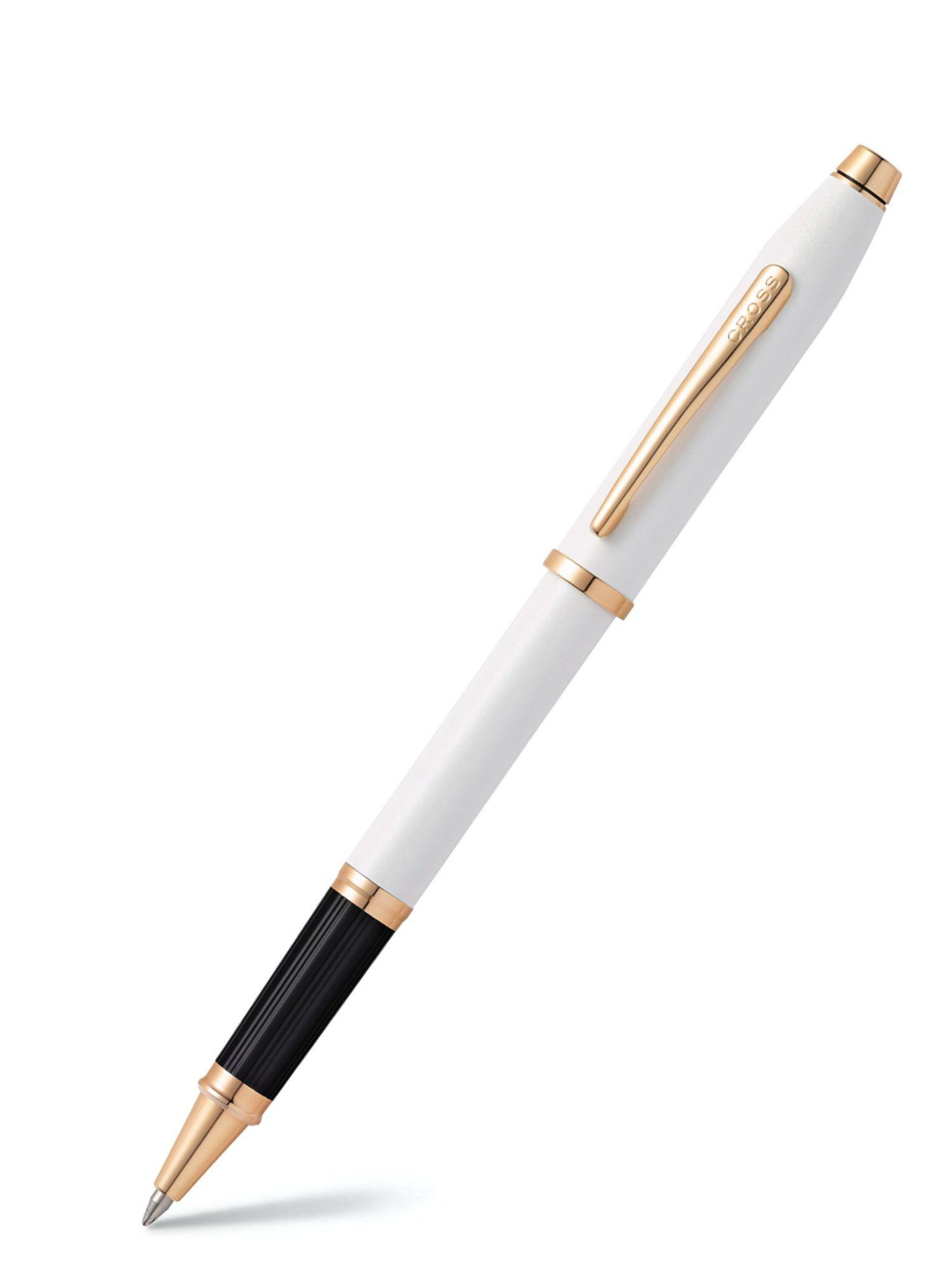 at0085-113 century ii pearlescent white lacquer rollerball pen