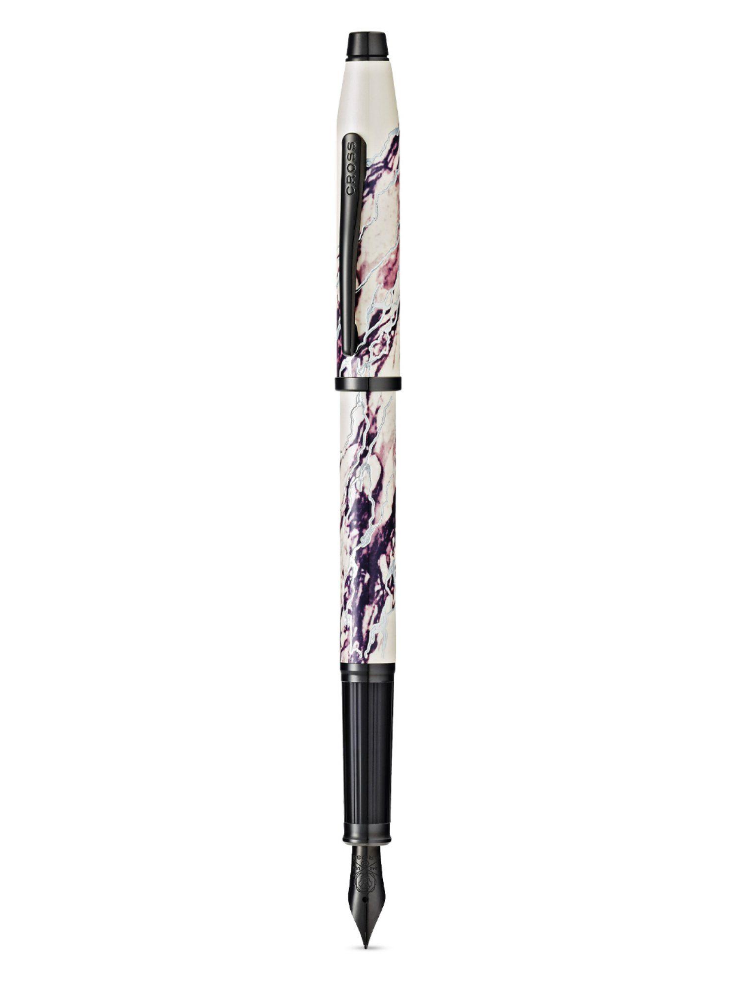 at0756-1mj wanderlust everest fountain pen w- black pvd coated med ni
