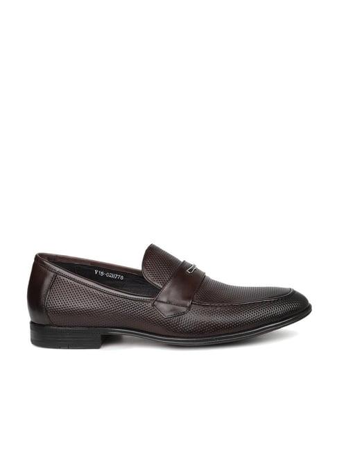 atesber by inc.5 men's brown formal loafers