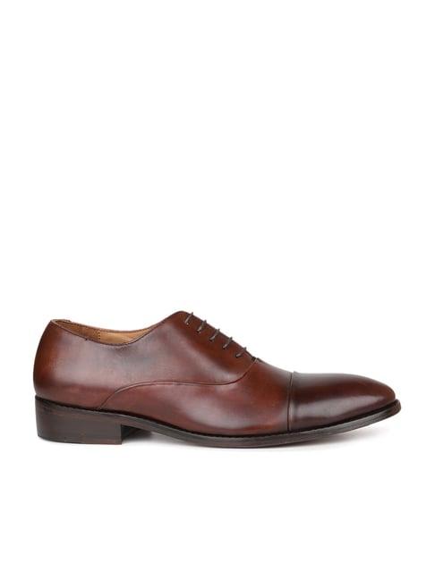 atesber by inc.5 men's cocoa oxford shoes