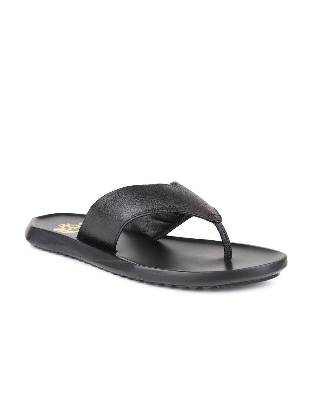 atesber men black leather comfort sandals