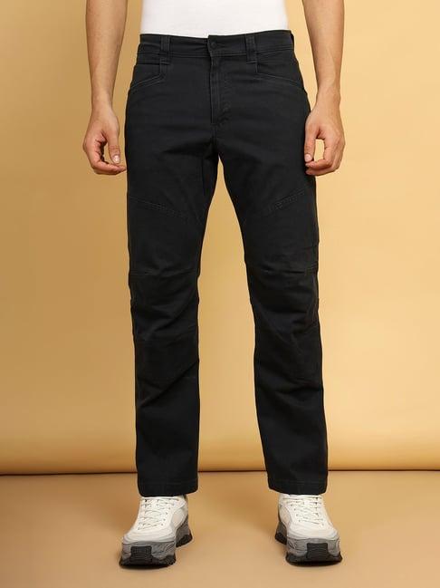 atg by wrangler black straight fit reinforced utility trousers