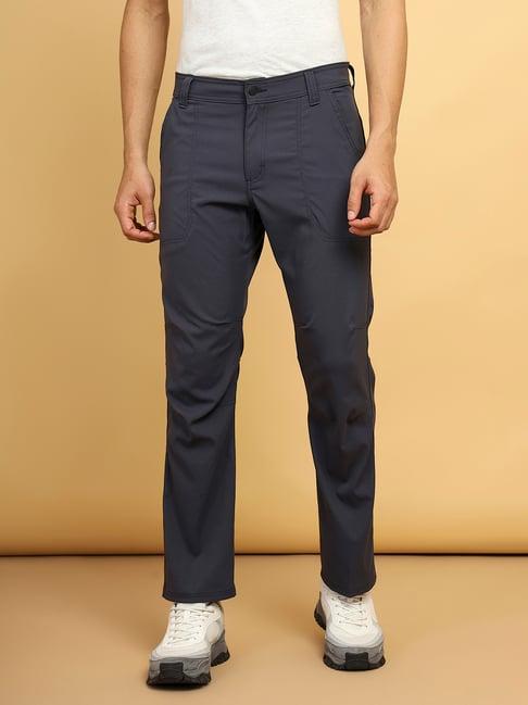 atg by wrangler grey straight fit flat front trousers