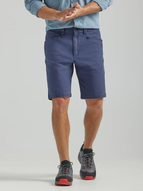 atg by wrangler indigo blue regular fit shorts