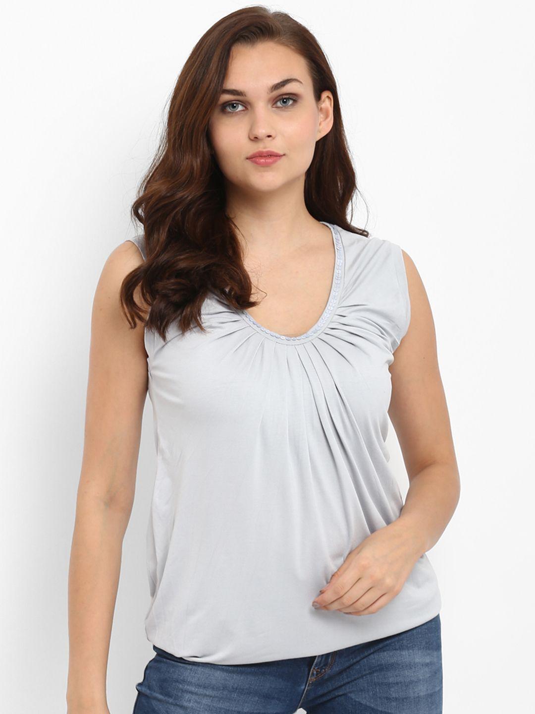 athah women grey solid top
