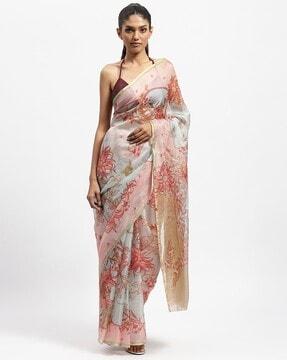 athena anthem printed saree