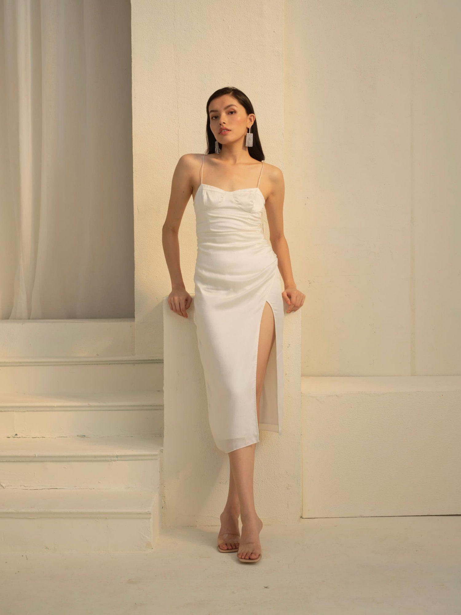 athena dress white