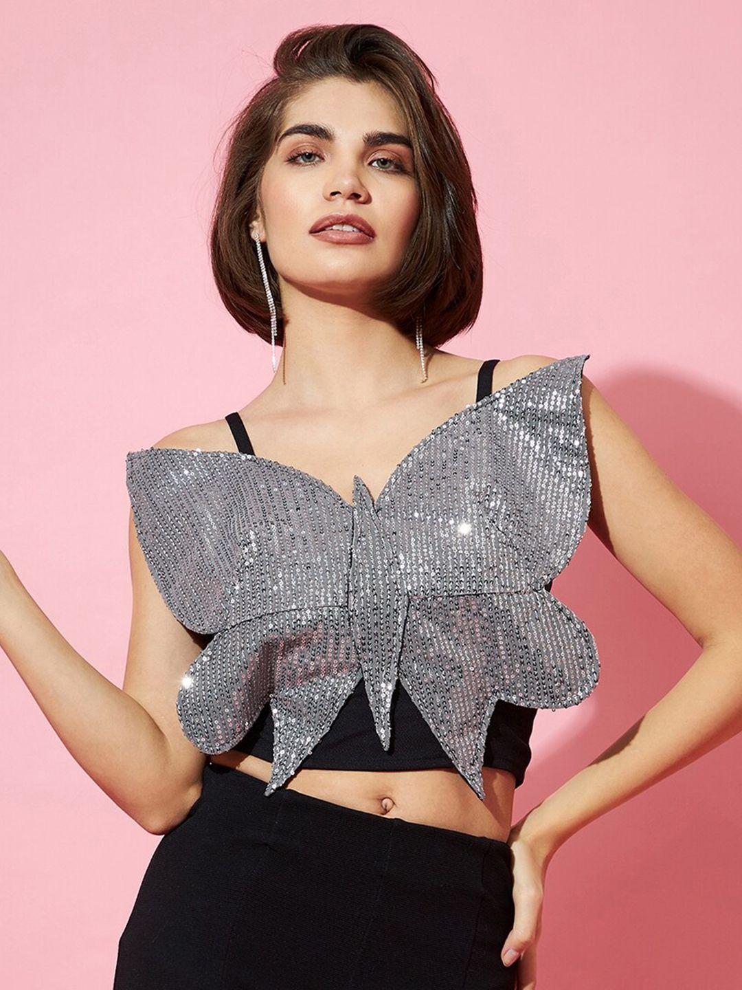 athena embellished crop top