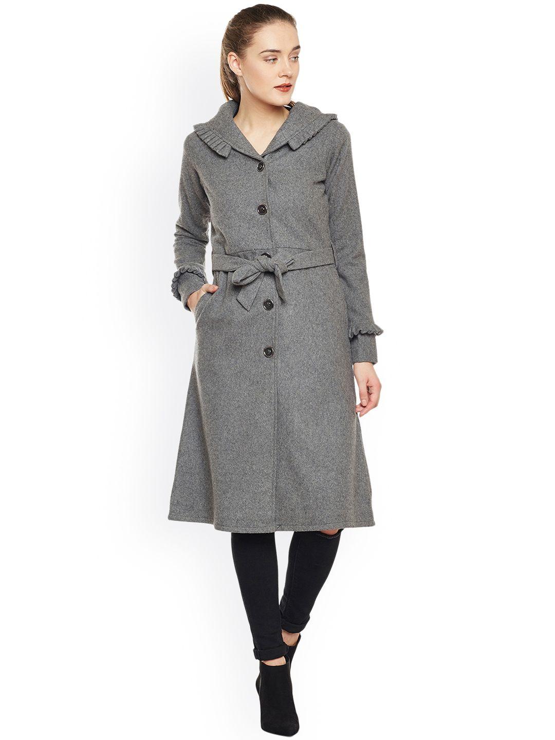 athena grey hooded over coat