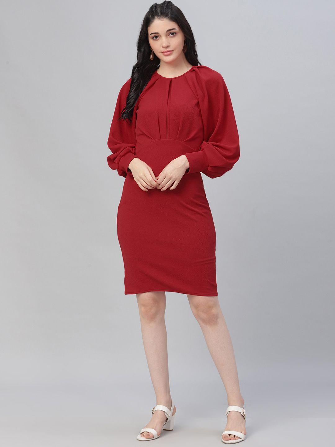 athena red sheath dress