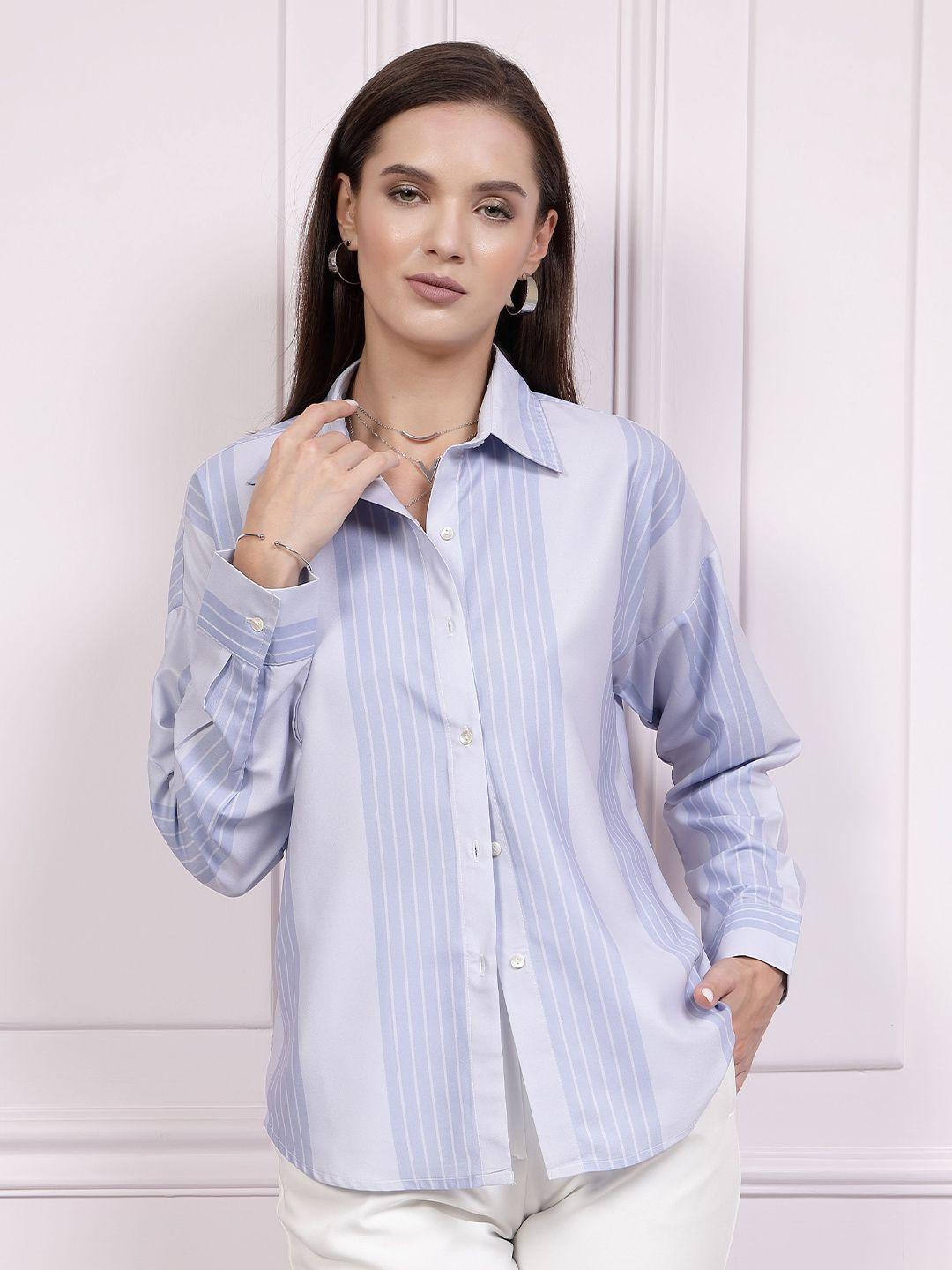 athena vertical stripes cotton casual shirt