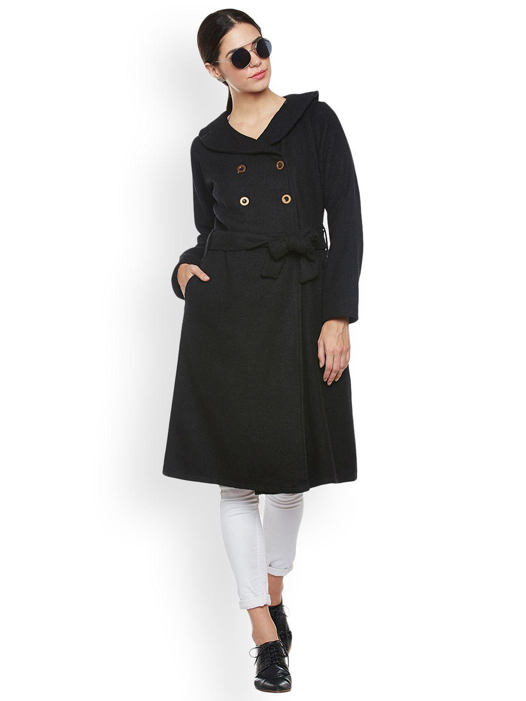 athena women black trenchcoat