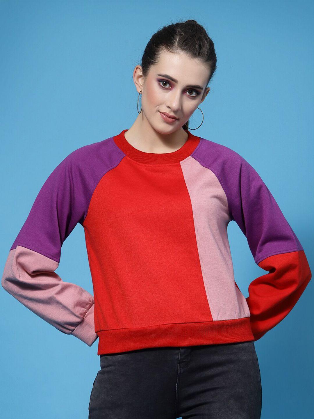 athena women colourblocked sweatshirt