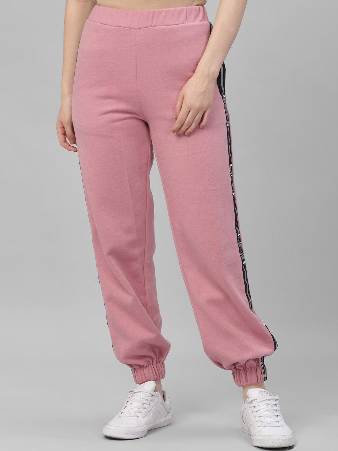 athena women pink solid joggers
